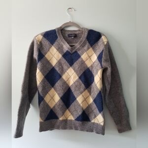 Wool Argyle Sweater